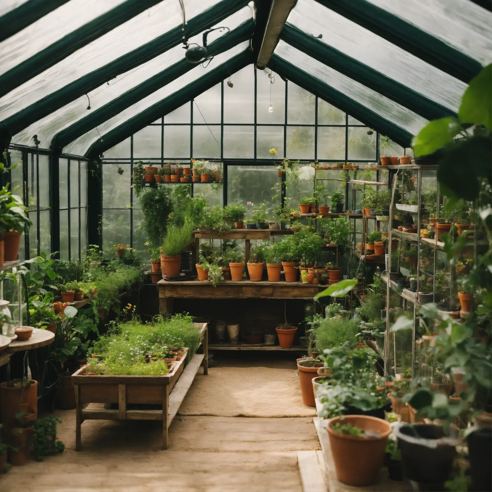 Terrarium with miniature scene