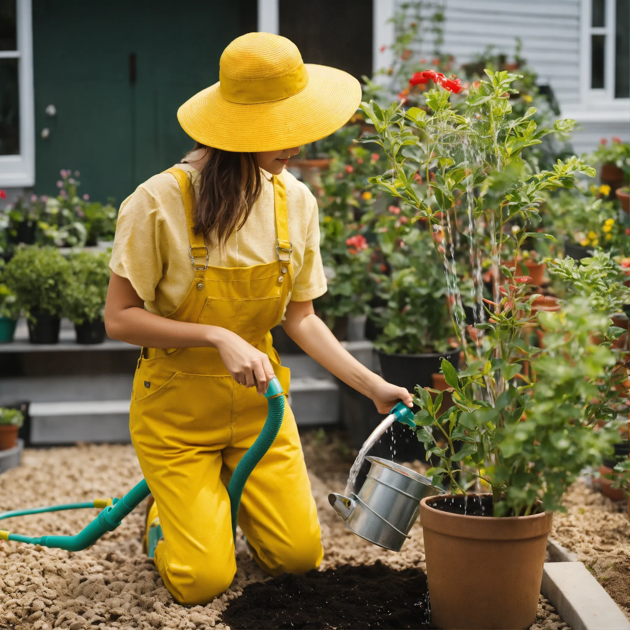 Indoor plants arrangement